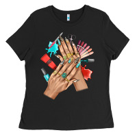 Western Nail Art With Nail Material Bbs Ladies Tee | Teevron