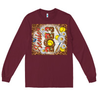 Burgundy senior 2023 softball Long Sleeve Tee - TumblerDesignByShophia