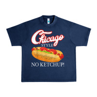 Navy chicago hot dog summer style 4th of july no ketchu Urban Heavy Tee - tuanDangUi
