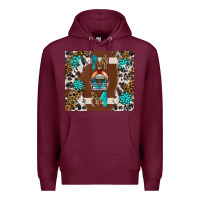 Burgundy american football mom tumbler Premium Hoodie - BundleAndBundleShop