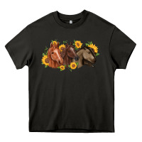 Asphalt western horses Heavy Core Tee - MaliasSmallBusiness