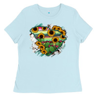 Baby Blue South Carolina State Map Ladies Tee - RanaPortraitStore
