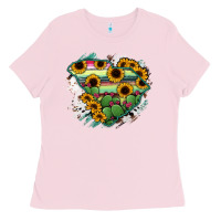 Bubblegum Pink South Carolina State Map Ladies Tee - RanaPortraitStore