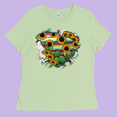 South Carolina State Map Ladies Tee Designed By Ranaportraitstore