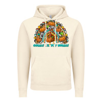 Vintage Artic Gobble Til You Wobble with Rainbow Vintage Hoodie - texasbilliewilder