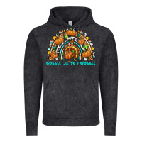 Vintage Black Gobble Til You Wobble with Rainbow Vintage Hoodie - texasbilliewilder