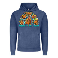 Vintage Denim Gobble Til You Wobble with Rainbow Vintage Hoodie - texasbilliewilder