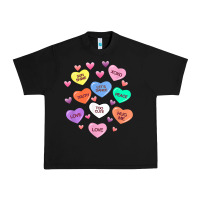Black womens valentine candy heart valentines day vneck Urban Heavy Tee - tuanDangUi