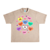 French Oak womens valentine candy heart valentines day vneck Urban Heavy Tee - tuanDangUi