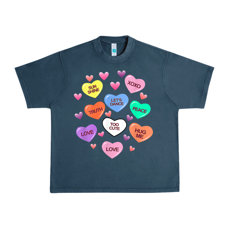 Womens Valentine Candy Heart Valentines Day Vneck Urban Heavy Tee by tuanDangUi | Teevron