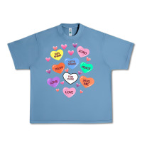 Pebble Blue womens valentine candy heart valentines day vneck Urban Heavy Tee - tuanDangUi