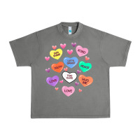 Tornado womens valentine candy heart valentines day vneck Urban Heavy Tee - tuanDangUi