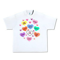 White womens valentine candy heart valentines day vneck Urban Heavy Tee - tuanDangUi