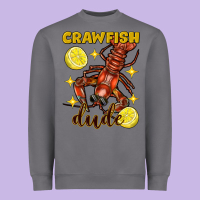 Mardi Gras Crawfish Dude Heavyweight Sweatshirt Designed By Fadigitalartstudio