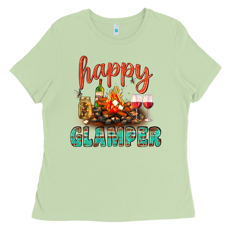 Happy Glamper Camp Ladies Tee by BundleAndBundleShop | Teevron