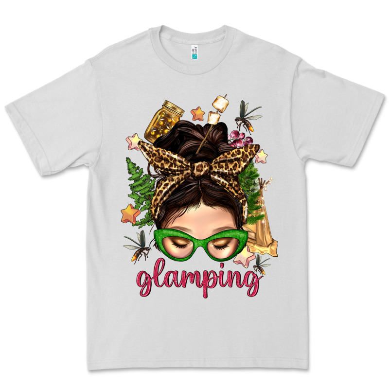 Glamping Messy Bun With Glamping Camp Tent Bbs Premium Tee by BundleAndBundleShop | Teevron