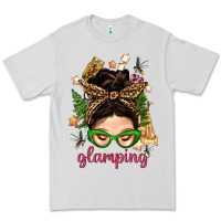 Dove Grey Glamping Messy Bun With Glamping Camp Tent Bbs Premium Tee - BundleAndBundleShop