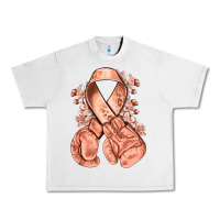 Lunar Rock Uterine Cancer peach ribbon with boxing gloves Urban Heavy Tee - NancyCooperArtShop