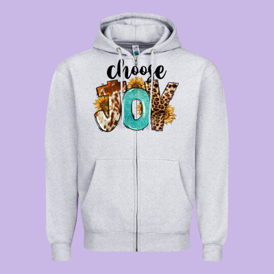 Choose Joy Zipper Hoodie Designed By Fadigitalartstudio