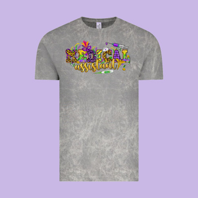 Ma Medical Assistant Mardi Gras Vintage Tee Designed By Nancycooperartshop