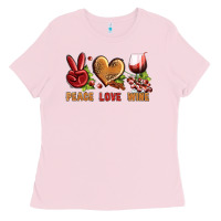 Peace Love Wine Ladies Tee | Teevron