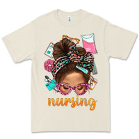 Bone Messy Bun Nursing With Leopard Glasses Bbs Premium Tee - BundleAndBundleShop
