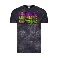 Cloud Black Louisiana Mardi Gras Vintage Tee - NancyCooperArtShop