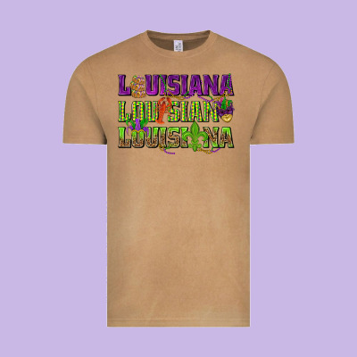 Louisiana Mardi Gras Vintage Tee Designed By Nancycooperartshop