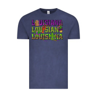 Vintage Denim Louisiana Mardi Gras Vintage Tee - NancyCooperArtShop