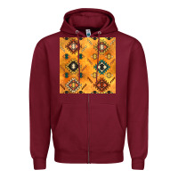 Burgundy native american aztec seamless pattern 4 Zipper Hoodie - BundleAndBundleShop