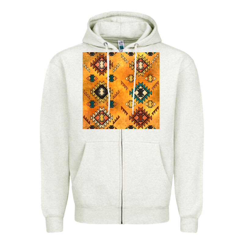 Native American Aztec Seamless Pattern 4 Zipper Hoodie by BundleAndBundleShop | Teevron