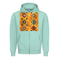 Seafoam native american aztec seamless pattern 4 Zipper Hoodie - BundleAndBundleShop
