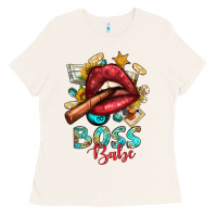 Bone Western Boss Babe Cigar Lip Ladies Tee - BundleAndBundleShop