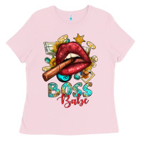 Western Boss Babe Cigar Lip Ladies Tee | Teevron