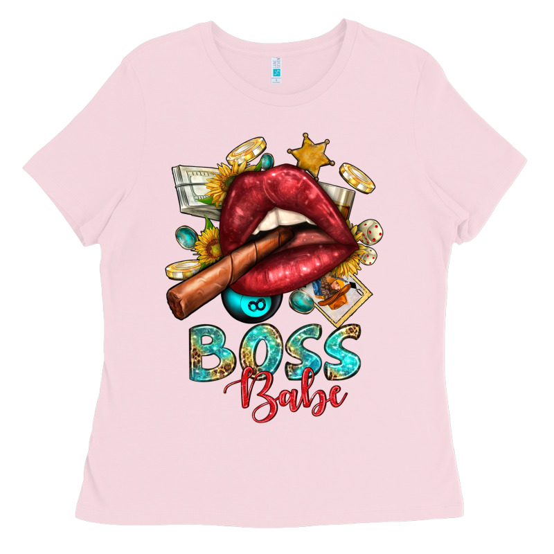 Western Boss Babe Cigar Lip Ladies Tee by BundleAndBundleShop | Teevron