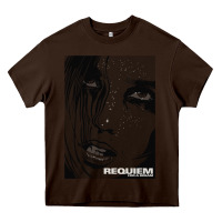 Chocolate Brown requiem for a dream black transparent Heavy Core Tee - tuanDangUi