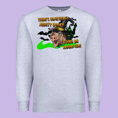 There's Something Mighty Going On Around Here Pig Premium Sweatshirt Designed By Lillyallendesigns