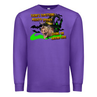 Purple there's something mighty going on around here pig Premium Sweatshirt - LillyAllenDesigns