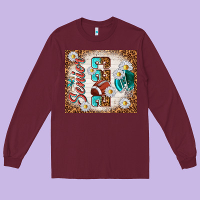 Senior 2023 Football Long Sleeve Tee Designed By Tumblerdesignbyshophia