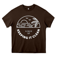 Chocolate Brown 4ocean 9 Heavy Core Tee - tuanDangUi