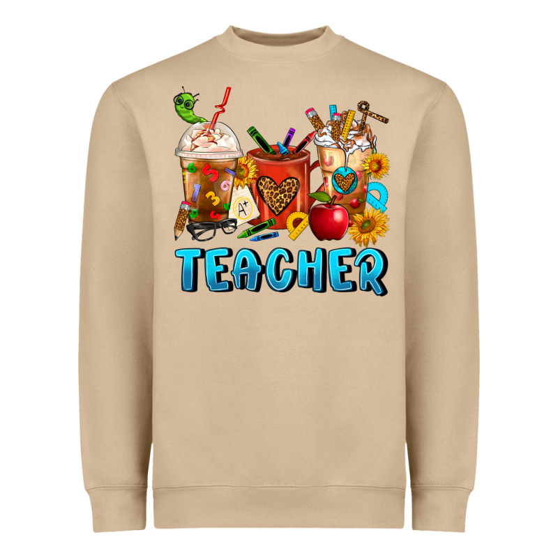 Teacher Coffee Cups Heavyweight Sweatshirt by FaDigitalArtStudio | Teevron