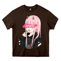Chocolate Brown uwu Heavy Core Tee - tuanDangUi