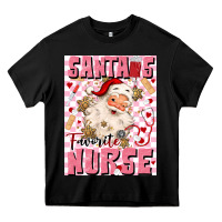 Black santas favorite nurse Heavy Core Tee - MaliasSmallBusiness