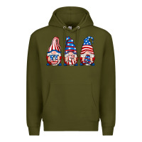 Army Green usa fourth of july gnomes Premium Hoodie - RanaPortraitStore