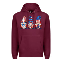 Burgundy usa fourth of july gnomes Premium Hoodie - RanaPortraitStore