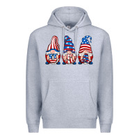 Heather Grey usa fourth of july gnomes Premium Hoodie - RanaPortraitStore
