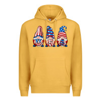 Mustard usa fourth of july gnomes Premium Hoodie - RanaPortraitStore