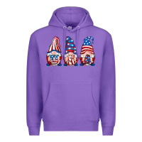 Purple usa fourth of july gnomes Premium Hoodie - RanaPortraitStore