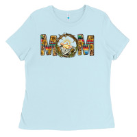 Baby Blue Western Mom With Baby Jesus Ladies Tee - BundleAndBundleShop
