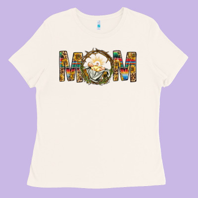 Western Mom With Baby Jesus Ladies Tee Designed By Bundleandbundleshop